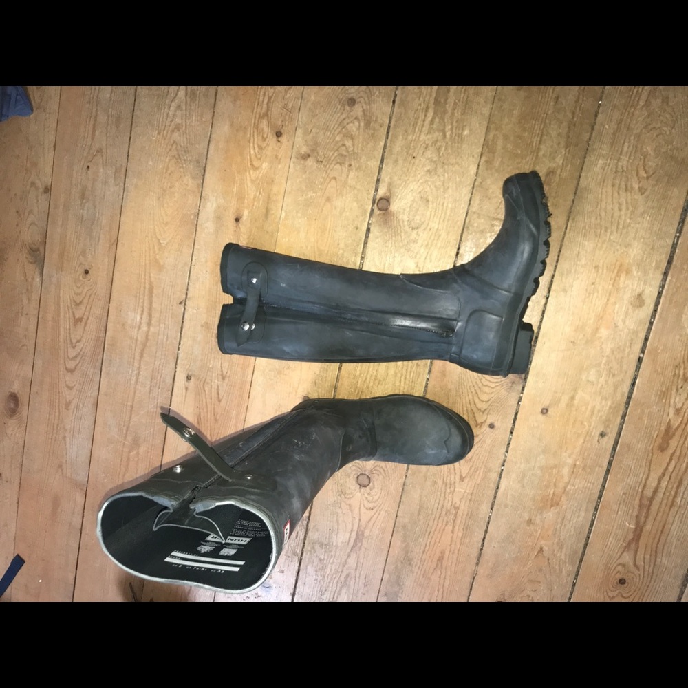 Olive green Hunter boots